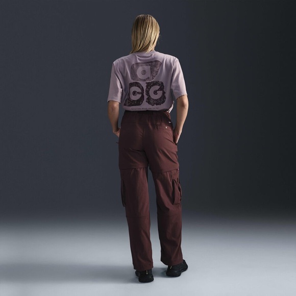 Nike ACG Smith Summit Cargo Pants Women’s Small Burgundy Red - Picture 9 of 10